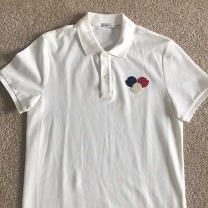 Moncler Men white Polo Shirt Size S